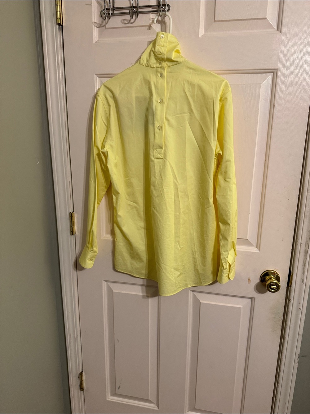 Dries Van Noten Yellow Button-Back Long Sleeve Shirt